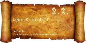 Ugor Kristóf névjegykártya